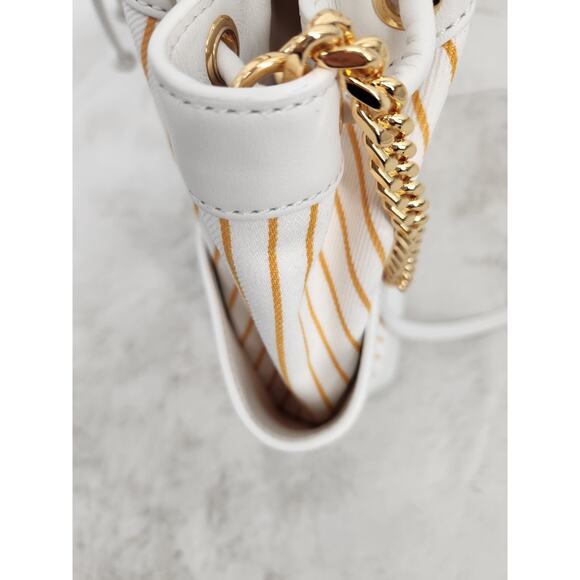 NWD Veronica Beard Canvas goody Crossbody Bag Leather Trim - Picture 11 of 12